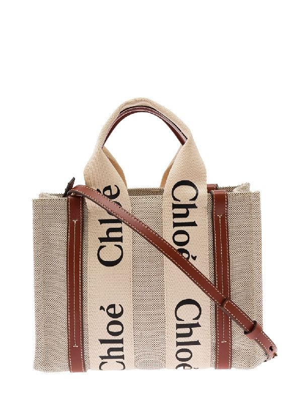 Woody Logo Jacquard Mini Tote Bag