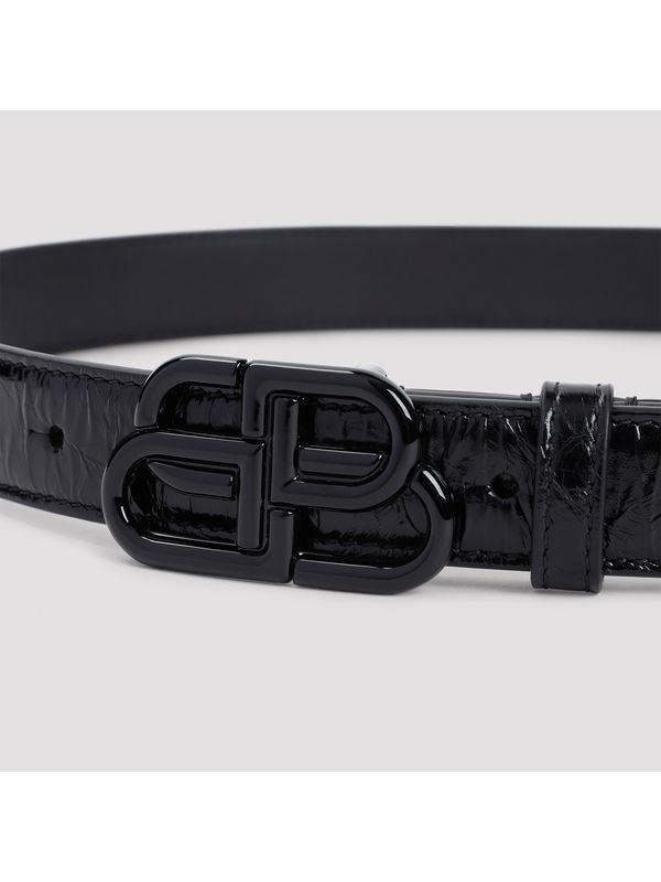 BB Buckle Leather Belt