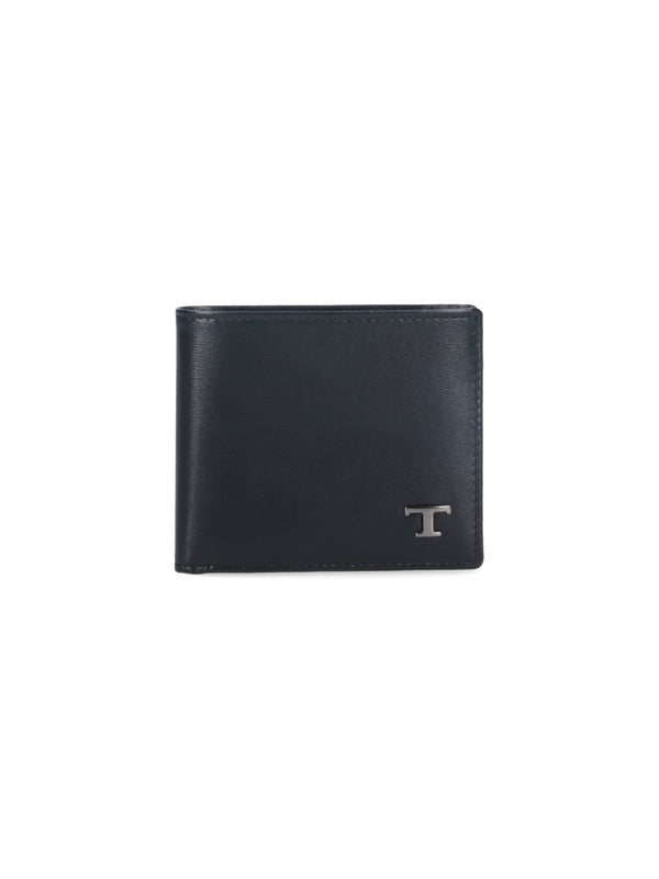TOD'S - T Logo Leather Bifold Wallet - Jente