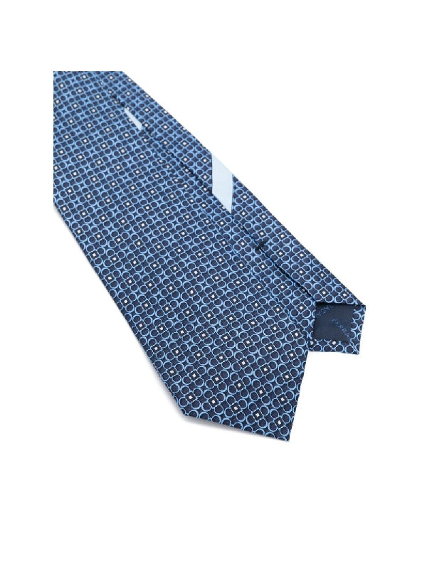 Gancini Pattern Silk Tie