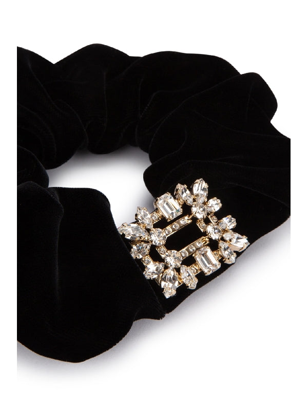 Crystal Buckle Velvet Hair Band