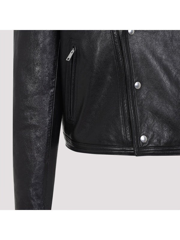 Studded Goatskin Biker Jacket