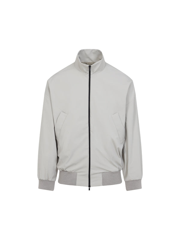 Back Logo Patch High Neck Zip-Up Track Jacket