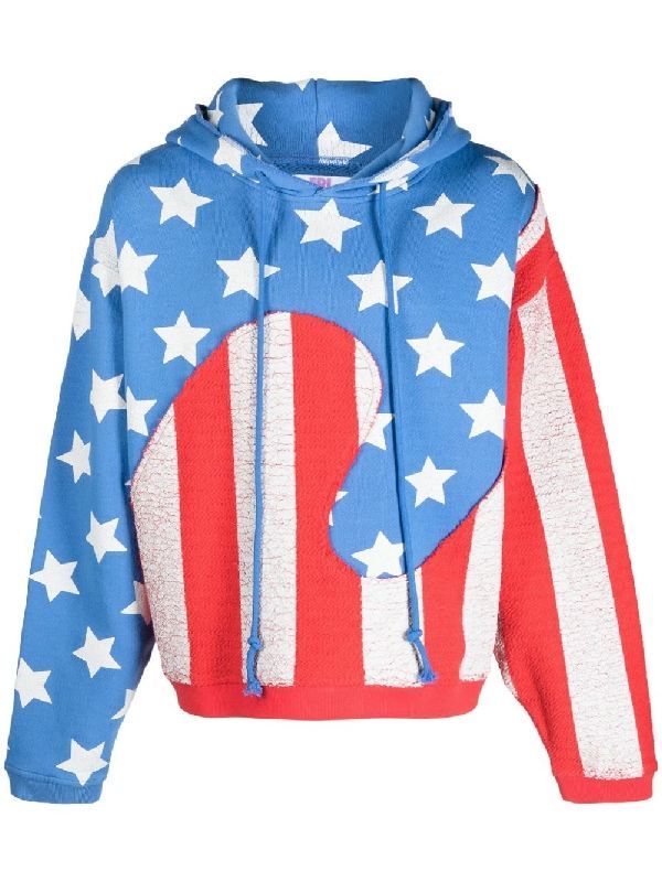 Flag Printing Cotton Hoodie