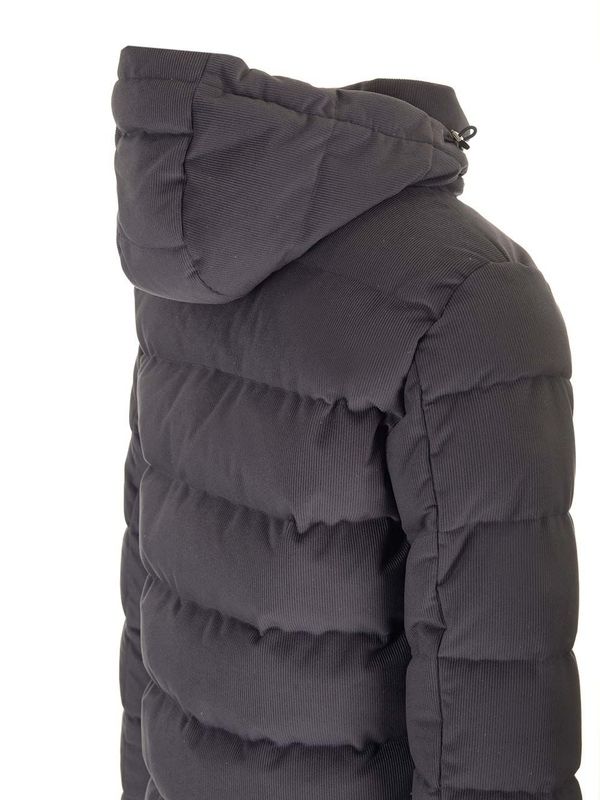 Corduroy Hood Down Padded Jacket