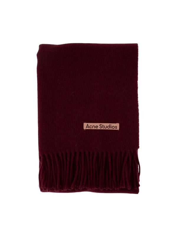 Acne Studios Burgundy Wool Mufflers