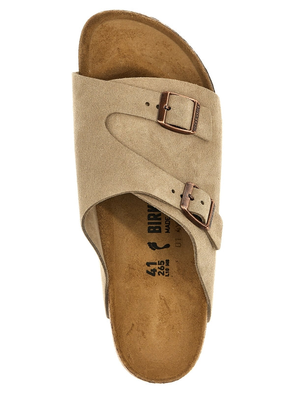 Zurich Double
  Buckle Suede Sandals