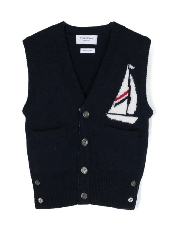 RWB Jacquard Detail Knit Vest