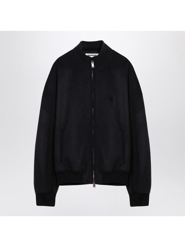 Embroidered Logo Wool Blend Bomber