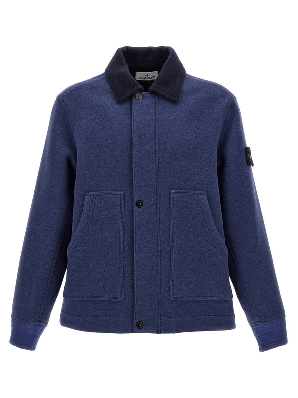 STONE ISLAND - Wappen Patch
  Wool Jacket - Jente