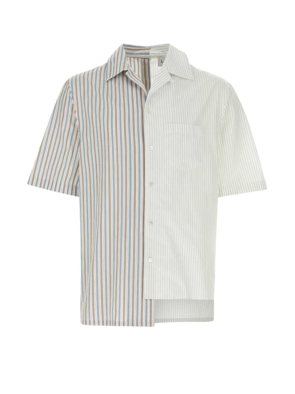 Stripe Cotton Short Sleeve Shirt