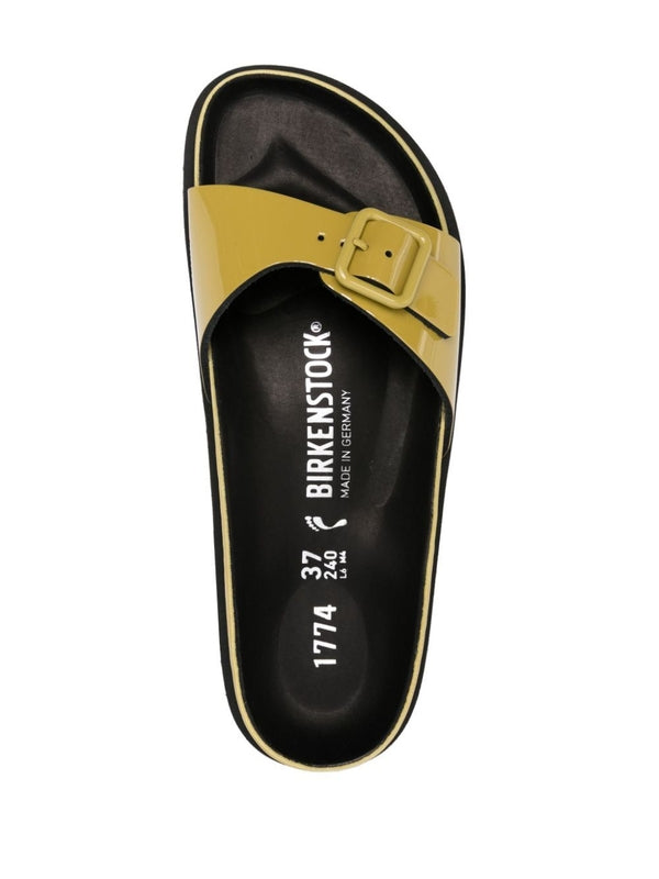 Madrid Buckle Detail Patent Leather Sandals