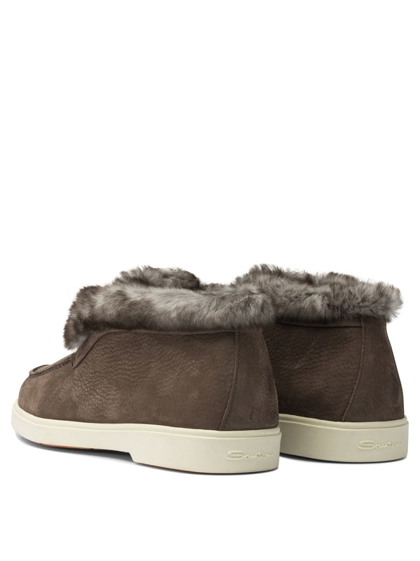 Santoni Brown Ankle Boots