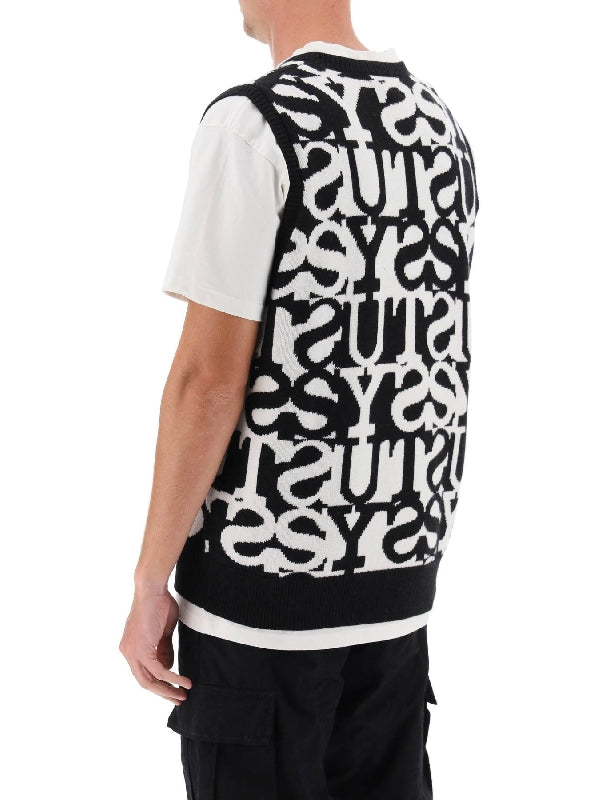 Stacked Logo Knit Vest