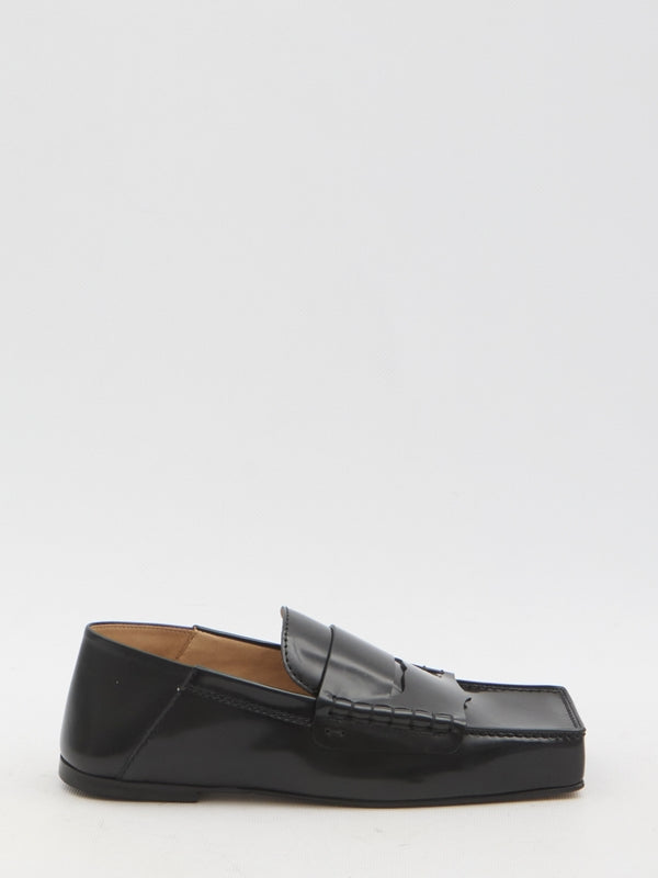 Square Toe Leather Loafer