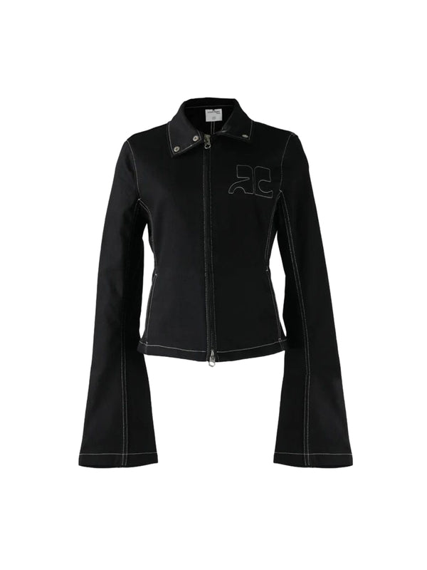 Logo Embroidery Cotton Blend Jacket