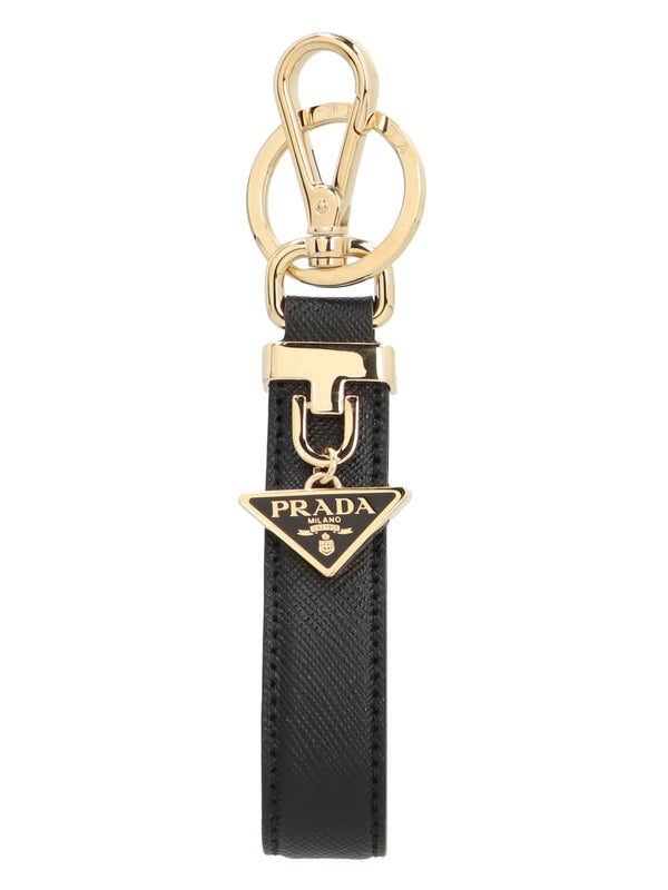 Triangle Logo Leather Keyring