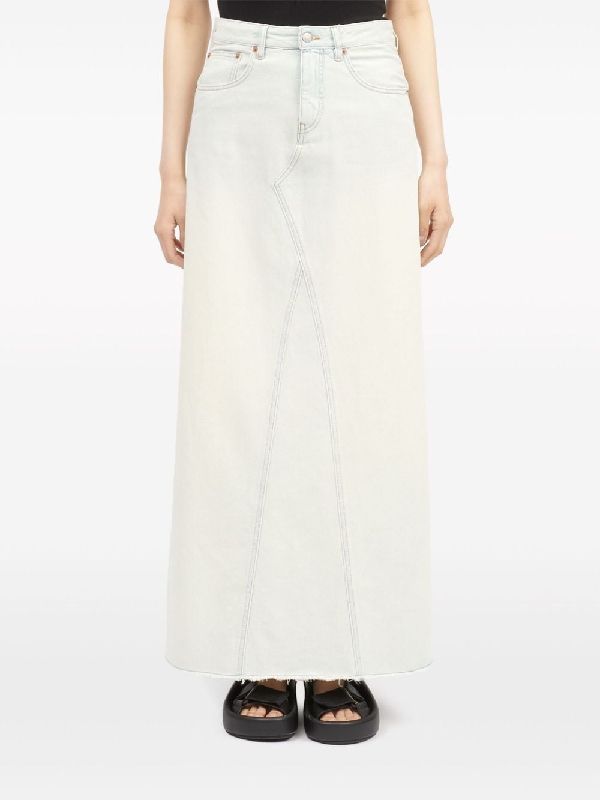 Workwear Long Denim Skirt