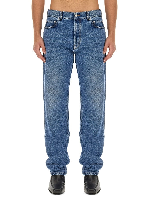 Straight Cut Denim Pants