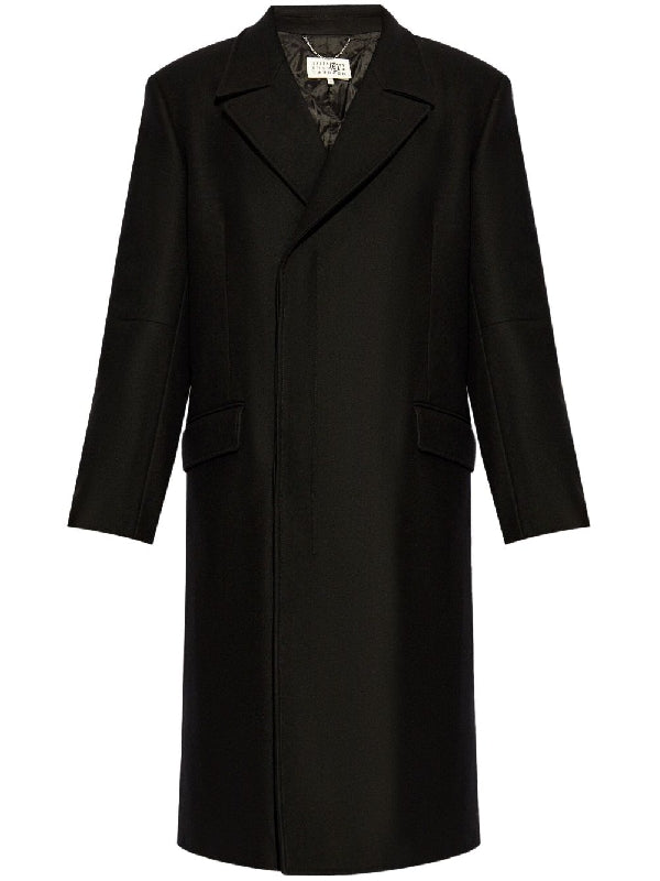 Back Stitch Wool Blend Coat