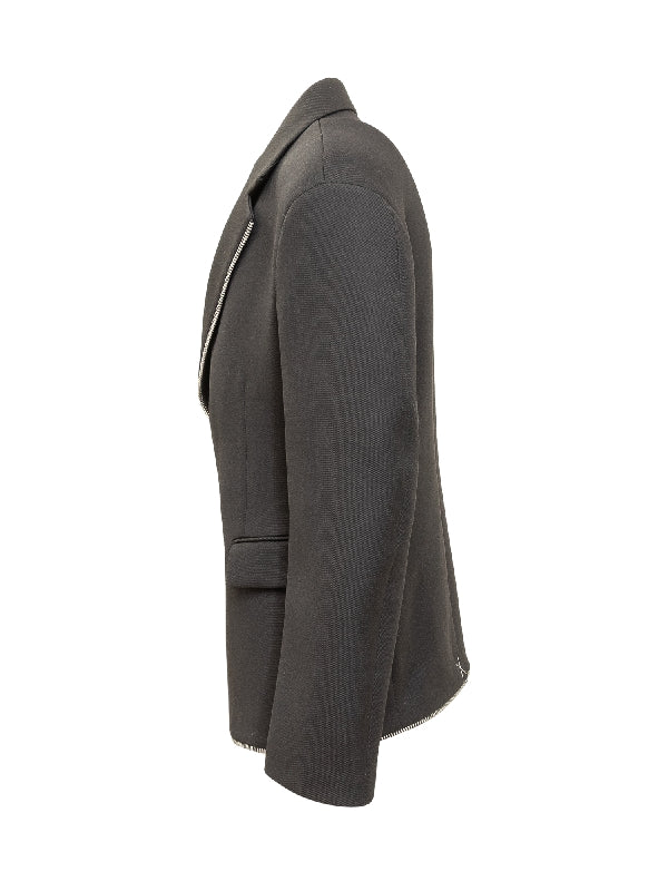 Zip Trim Wool Jacket