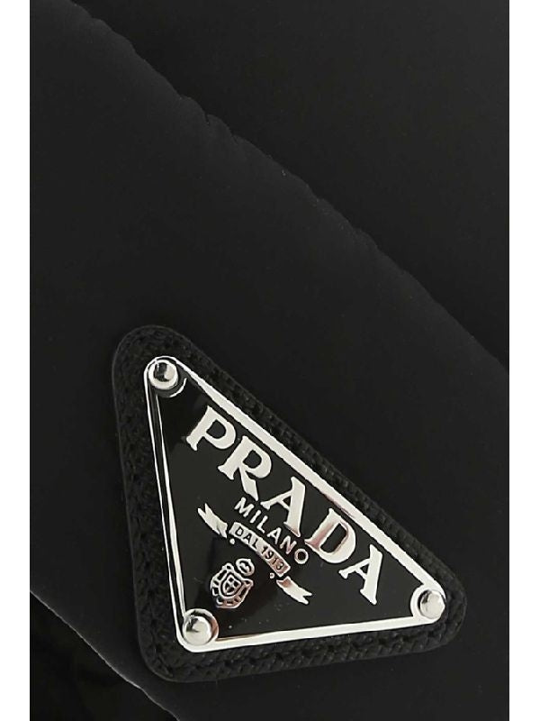 Triangle Logo Turn-up Nylon Padded Beanie