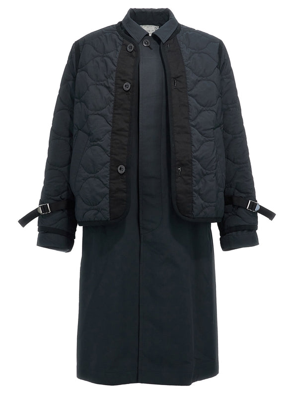 Quilted Layered Coat