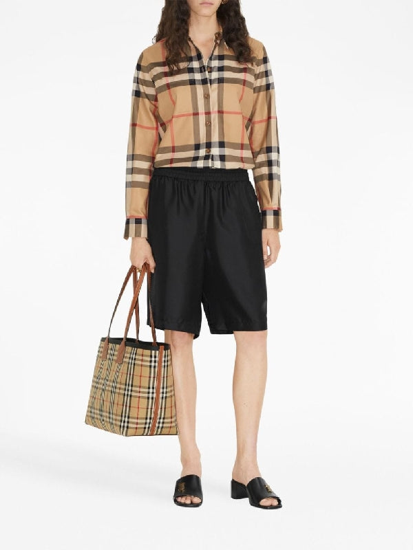 BURBERRY - Vintage Check Cotton Shirt - Jente