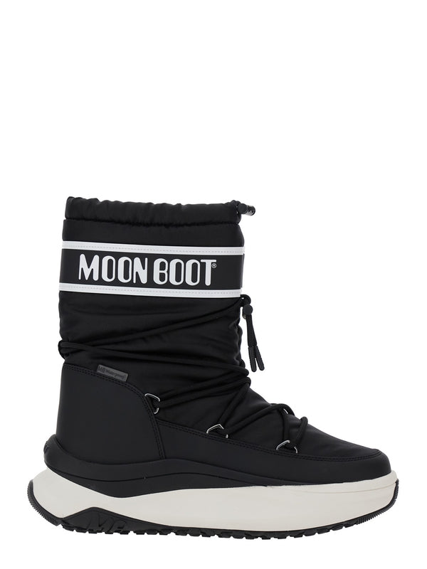 Moon Boot Black Lace-Up Boots