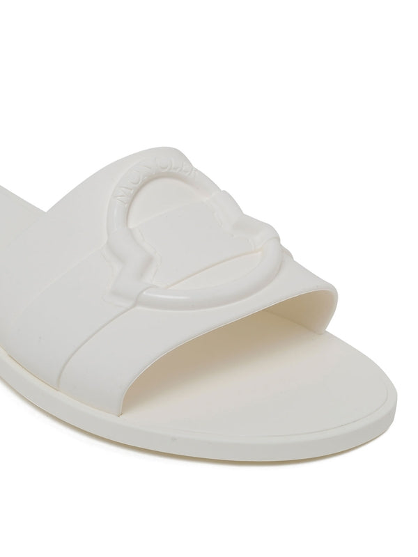 Moncler White Slides