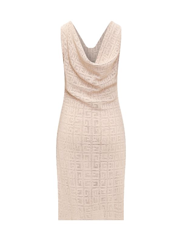 4g Jacquard Cowl Neck Dress