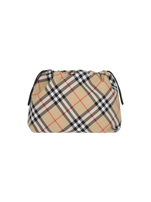 Ekx Check Drawstring Pouch Bag