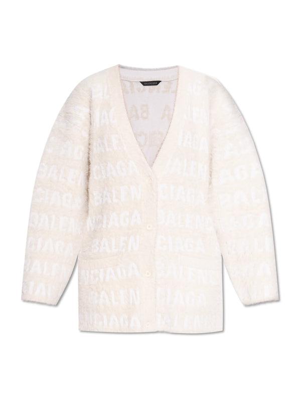 All-Over Logo Wool Blend
  Cardigan