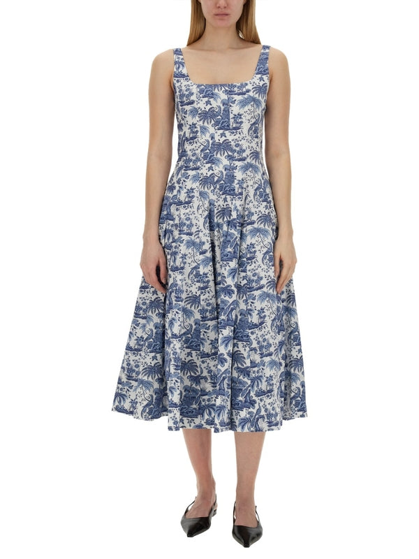 Abito Printing Midi Dress