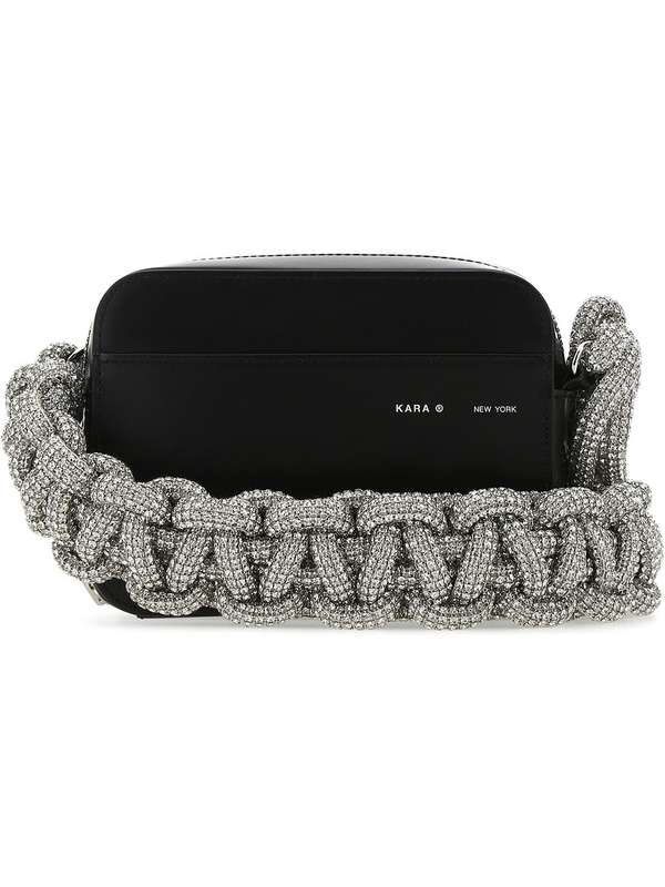 Crystal Bold Chain Strap Mini
  Bag