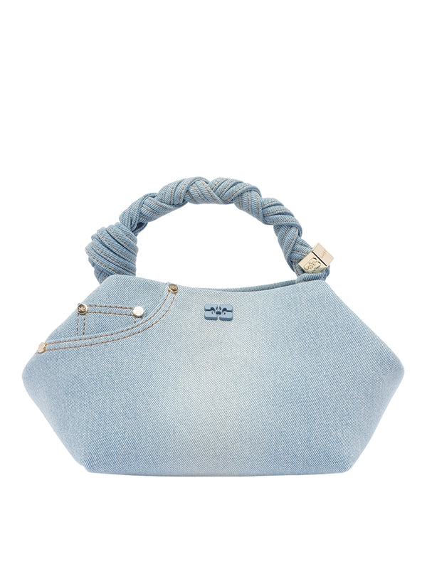 Bou Logo Detail Denim Tote Bag
