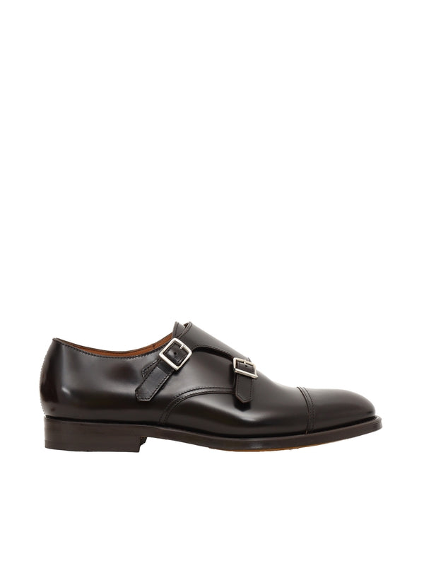 Buckle Detail Calfskin Monk Straps