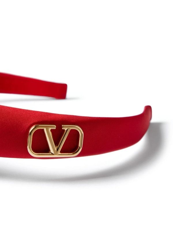 V Logo Silk Hair Band