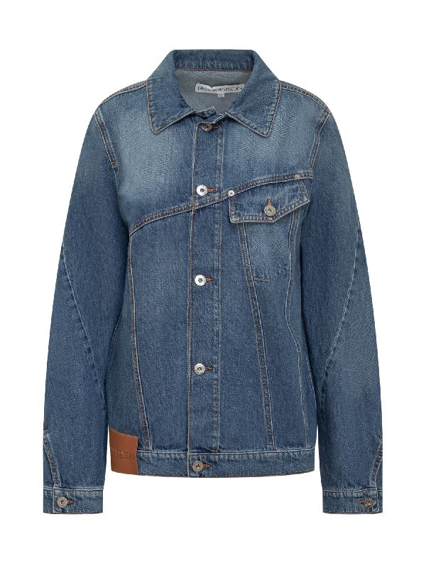 Logo Patch Twist Denim Jacket