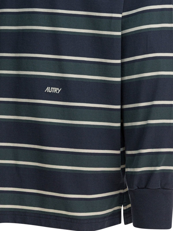 Autry Blue Striped Polo Shirts