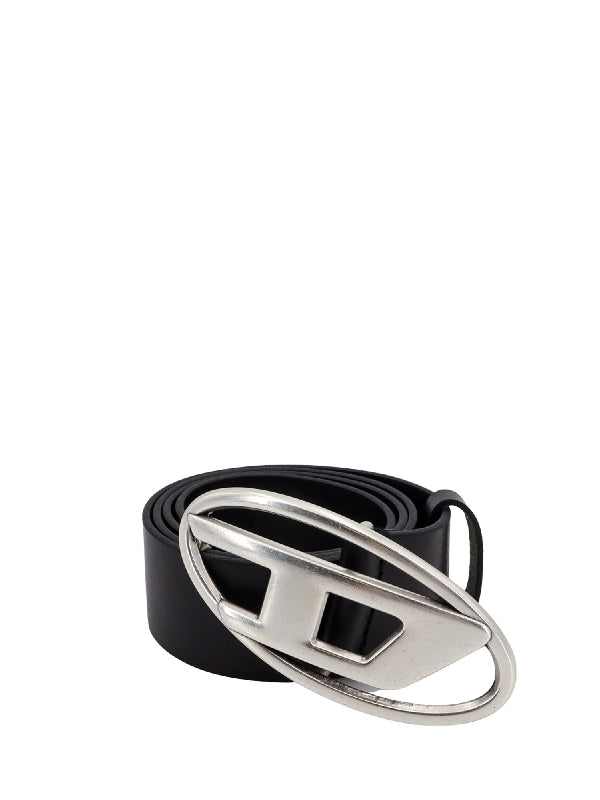 B 1DR Logo Buckle Leather Belt