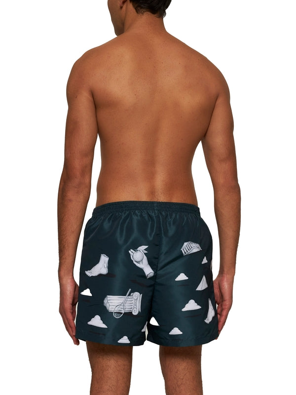 Banding Printing Swim Shorts