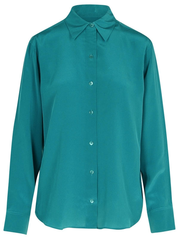 Teal Silk Shirt