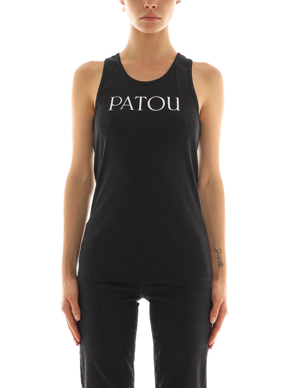 Logo Printed Sleeveless Top