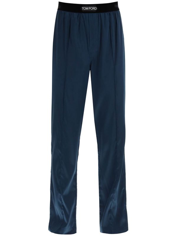 Logo Band Silk Pajama
  Pants