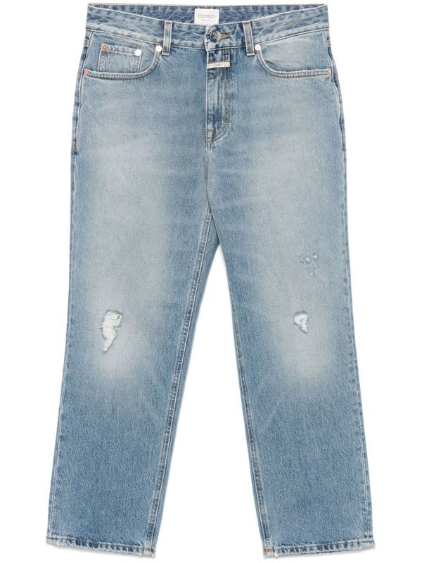 Distress Crop
  Denim Pants