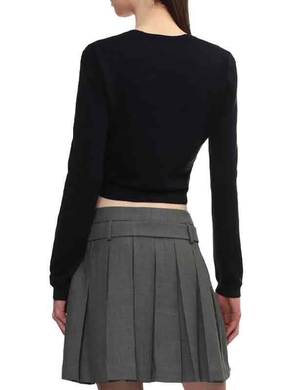 Logo Knit Navy Cardigan