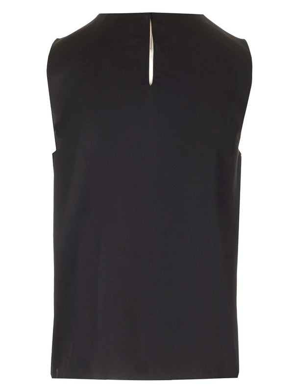 Crewneck Silk Sleeveless Top