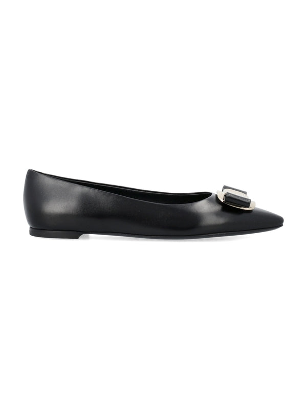 FERRAGAMO - Bow Decoration Leather Flat Shoes - Jente