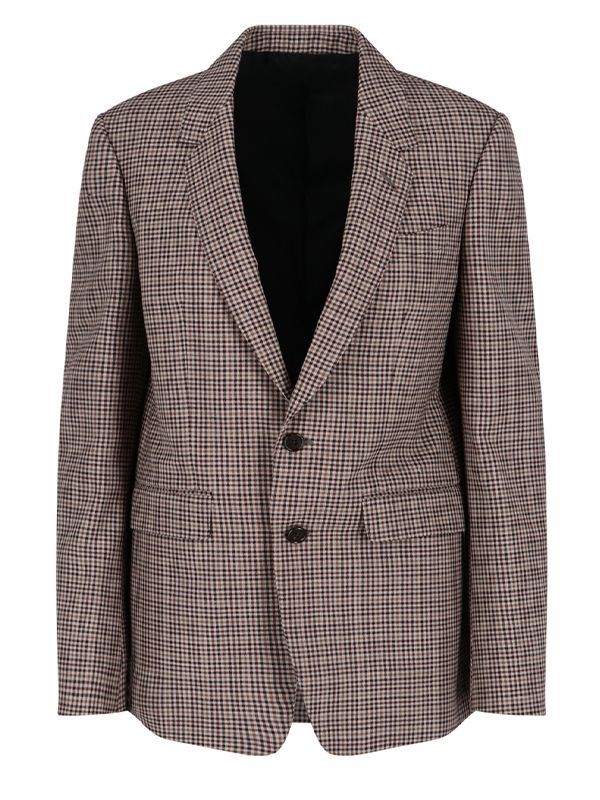 Check Pattern Wool Single Tailored Jacket